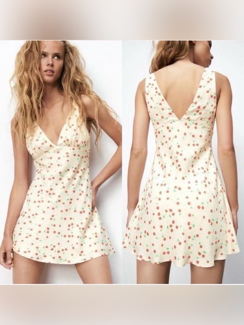 Zara Cherry Print Mini Dress